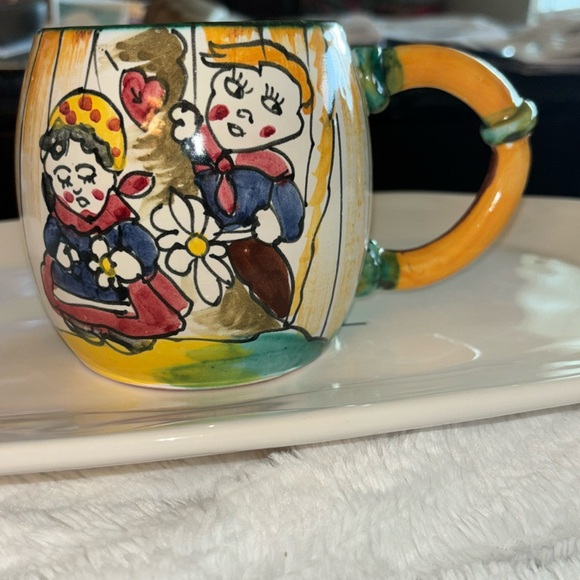 Other - Vintage Italian F.s. Faone Scardin Majolica
Pottery Barrel Coffee Mug Cup 1 of 6